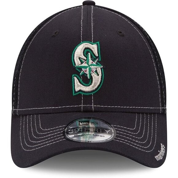 New Era MLB Seattle Mariners Neo 39THIRTY 10059497 Navy Stretch Fit Cap Size S/M - Picture 3 of 4